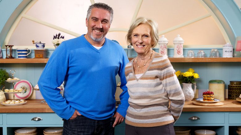 Paul Hollywood and Mary Berry from the sport relief special of Celebrity Bake Off