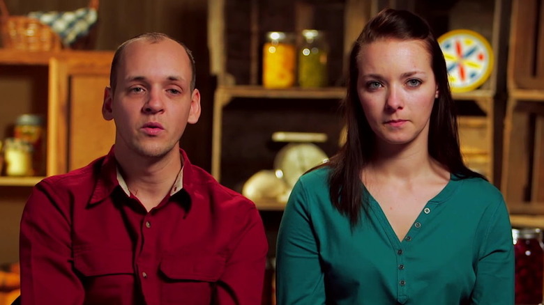 Abe and Rebecca Schmucker being interviewed on Breaking Amish