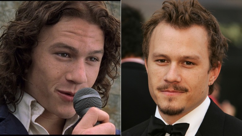 Heath Ledger in 10 Things I Hate About You, and on the red carpet in 2006