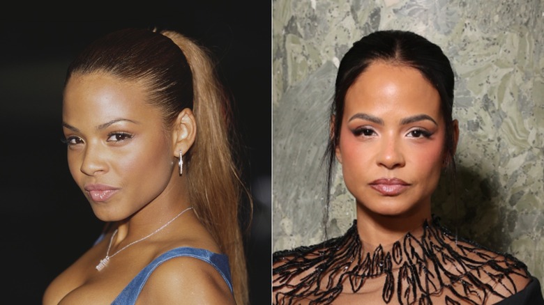 Split image of Christina Milian in 1999 and in 2025