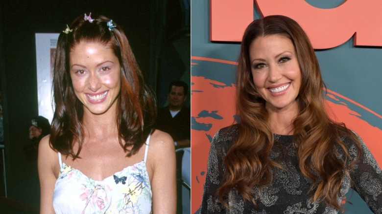 Split image of Shannon Elizabeth in 1999 and in 2025