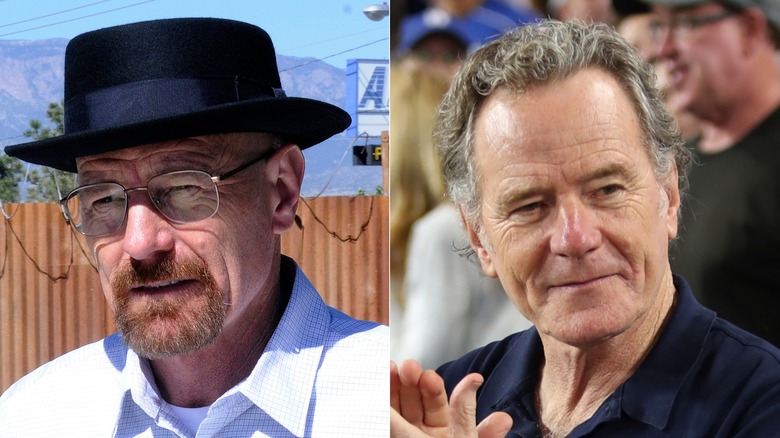 Bryan Cranston in Breaking Bad and in 2023