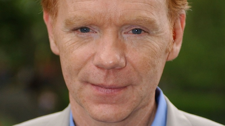 David Caruso looking at camera