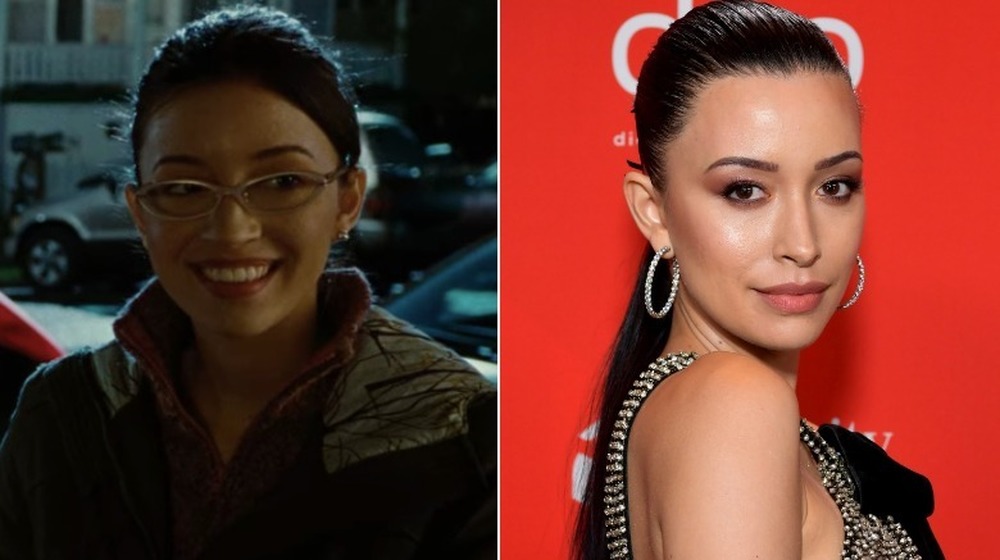 Left: Christian Serratos in Twlight; Right: Christian Serratos with long ponytail