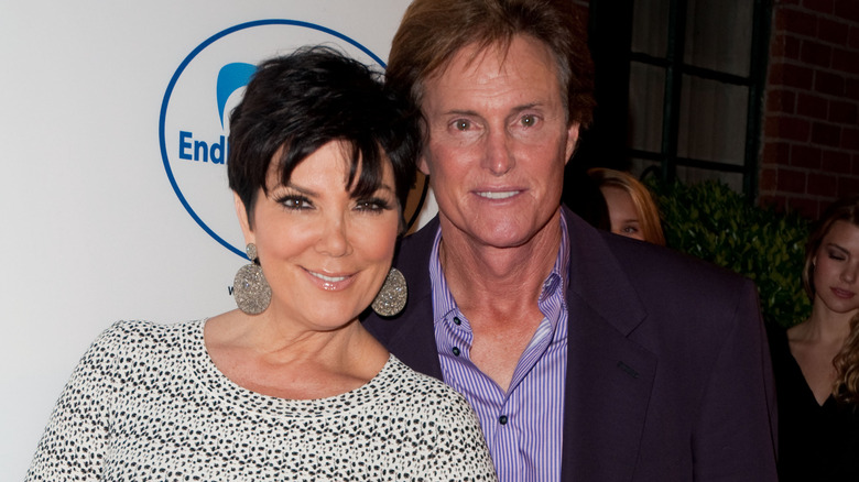 Kris Jenner posing with Caitlyn Jenner