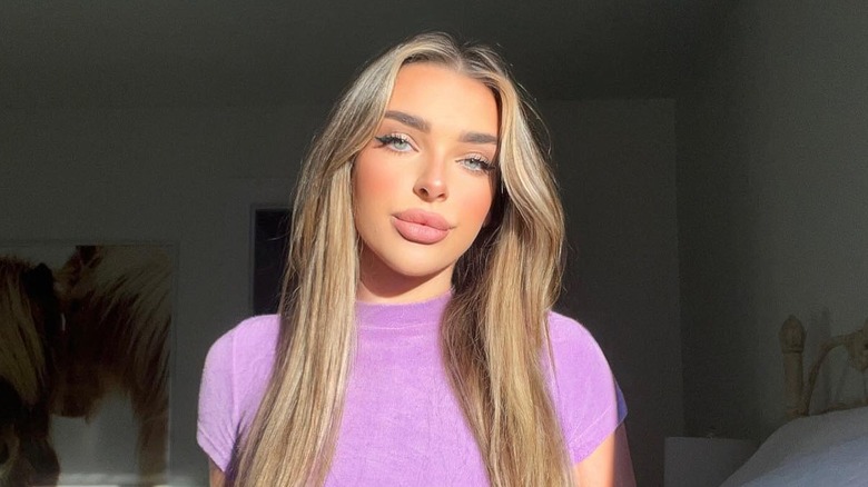 Kendall Vertes in purple top