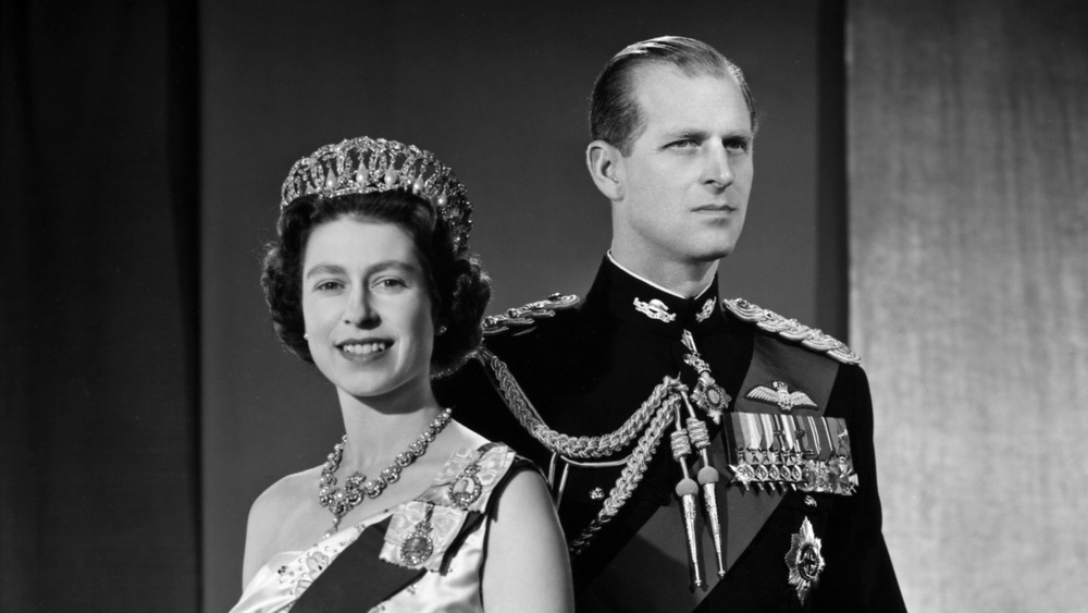 Queen Elizabeth II and Prince Philip decorated
