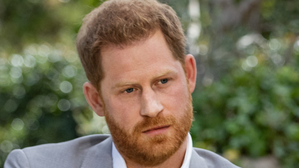 Prince Harry looking sad