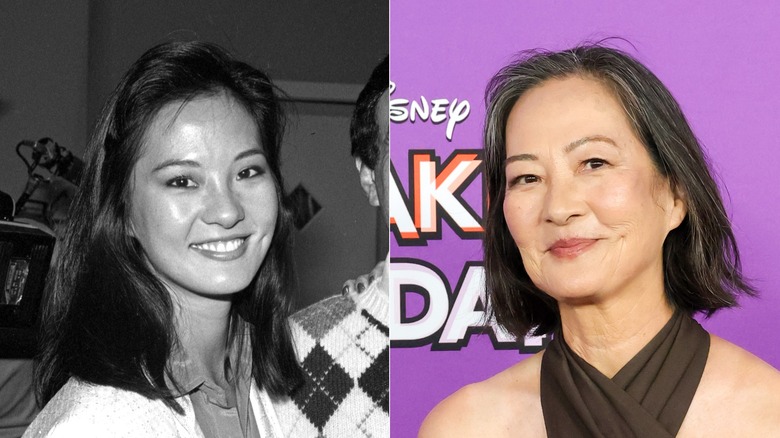 Rosalind Chao in the 1980s and at the 2025 premiere of Freakier Friday