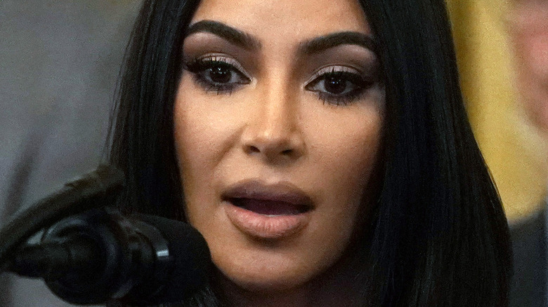 Kim Kardashian speaking