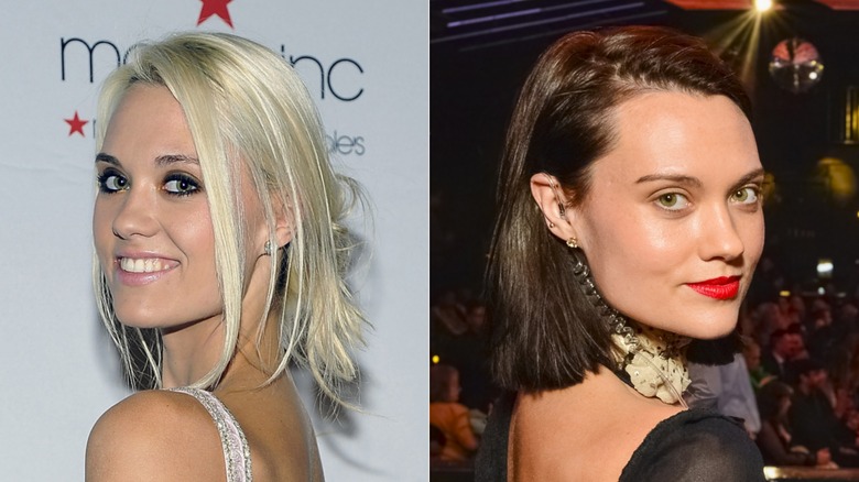 Model Laura James in 2012 and 2024