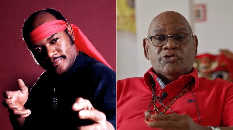 Carl Douglas in the 1970s, left, and in 2024, right