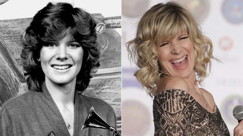 Split image of Debby Boone in the 1970s, left, and in 2025, right