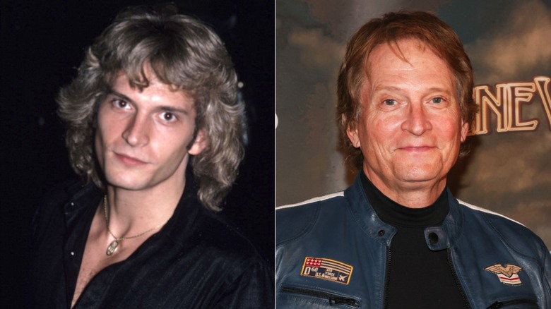 Split image of Rex Smith in the 1970s, left, and in 2025, right