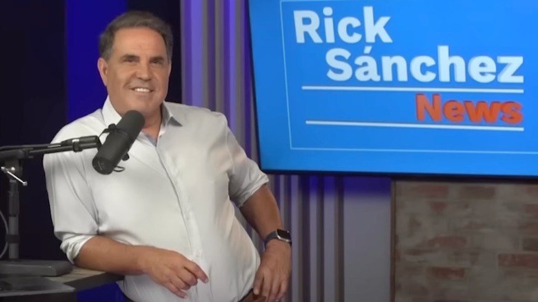 Rick Sanchez posing with mic