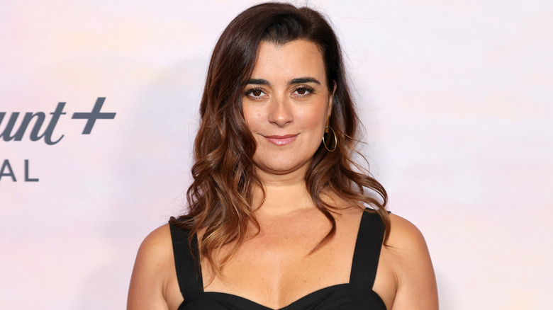 Cote de Pablo posing at Paramount event