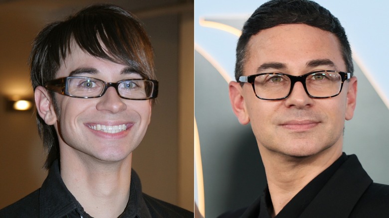 Christian Siriano at a 2008 fashion show and on a 2026 red carpet