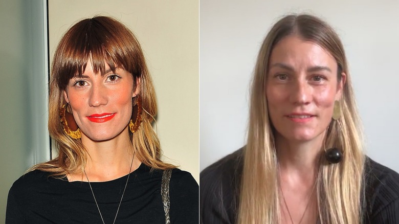 Gretchen Jones at a 2010 fashion show and in a 2025 Instagram video