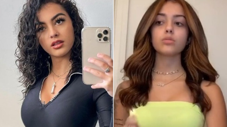 Malu Trevejo taking selfie and dancing