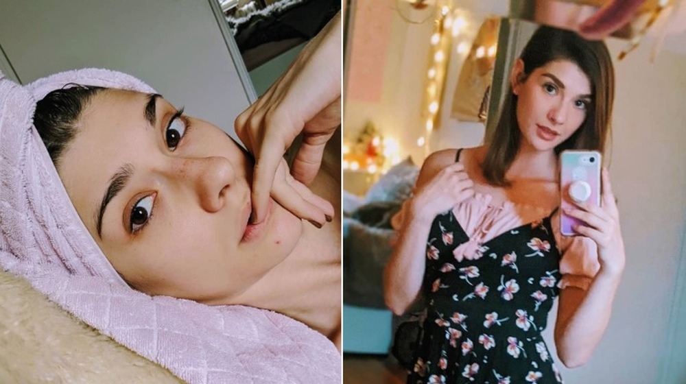 InvaderVie with makeup and without