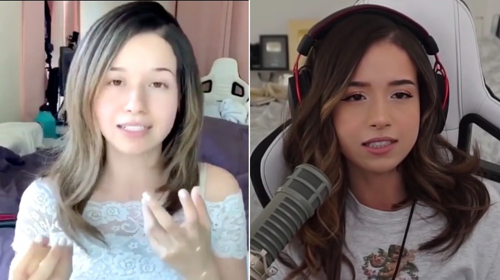 Pokimane with makeup and without