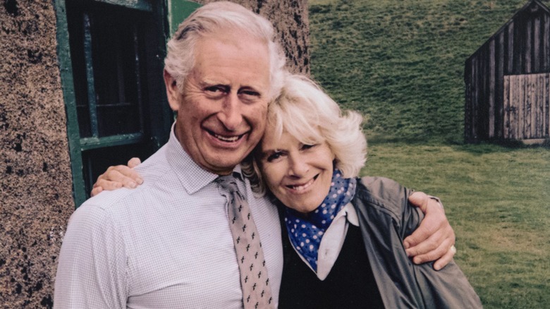 Prince Charles and Camilla Parker Bowles hugging