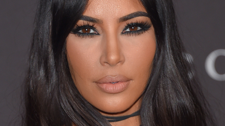 Kim Kardashian with nude lipstick