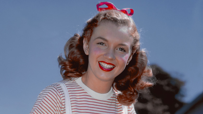 Young Marilyn Monroe smiling