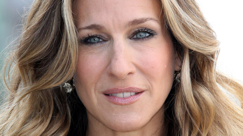 Sarah Jessica Parker with a serious expression