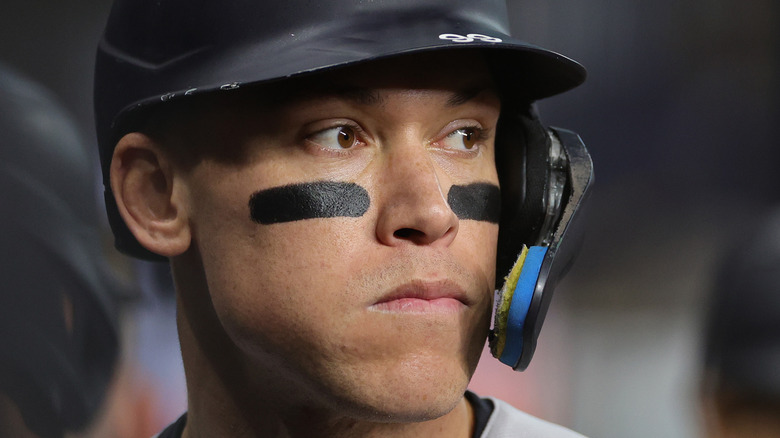 Aaron Judge watching the game