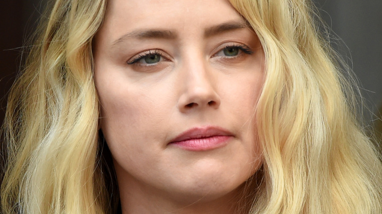 Amber Heard serious expression