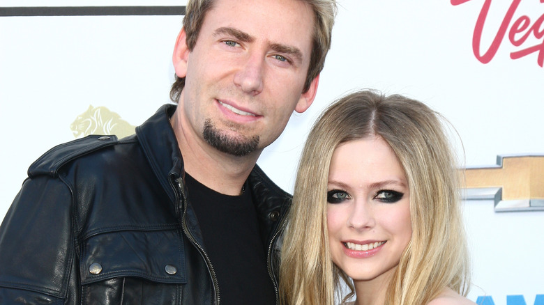 Avril Lavigne and Chad Kroeger smiling