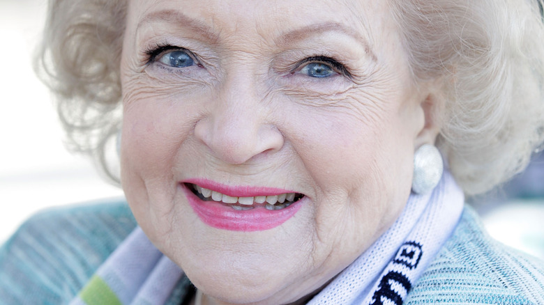 Betty White smiles for the camera