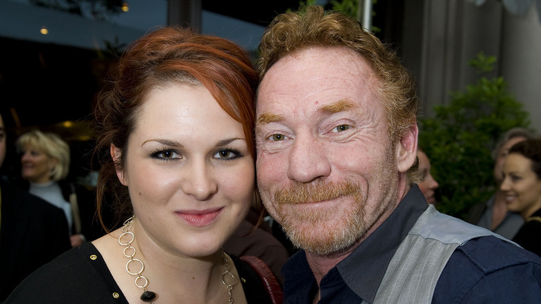 Danny Bonaduce and Amy Bonaduce smile