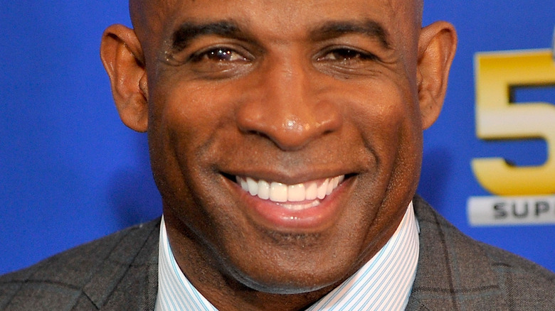 Deion Sanders smiling