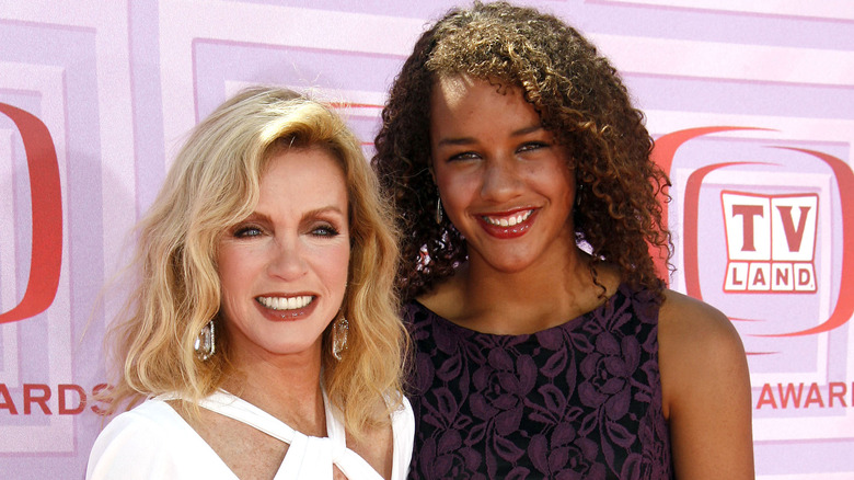 Donna Mills and Chloe Mills smiling