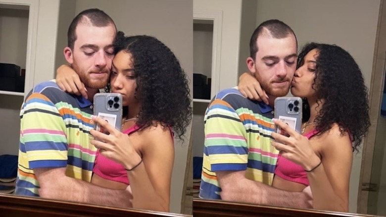 Angus Cloud and Sydney Martin selfies