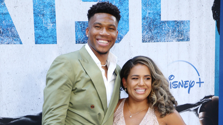 Giannis Antetokounmpo met Mariah Riddlesprigger red carpet