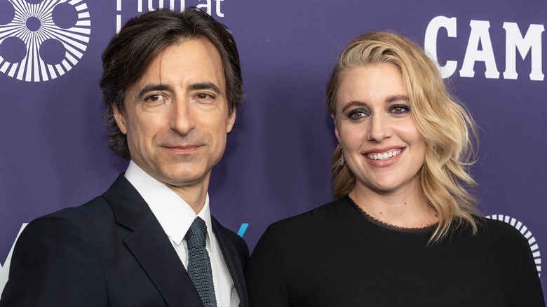 Greta Gerwig and Noah Baumbach smiling