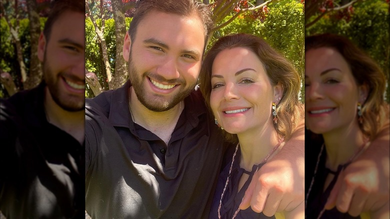 Erica Durance with stepson Laszlo