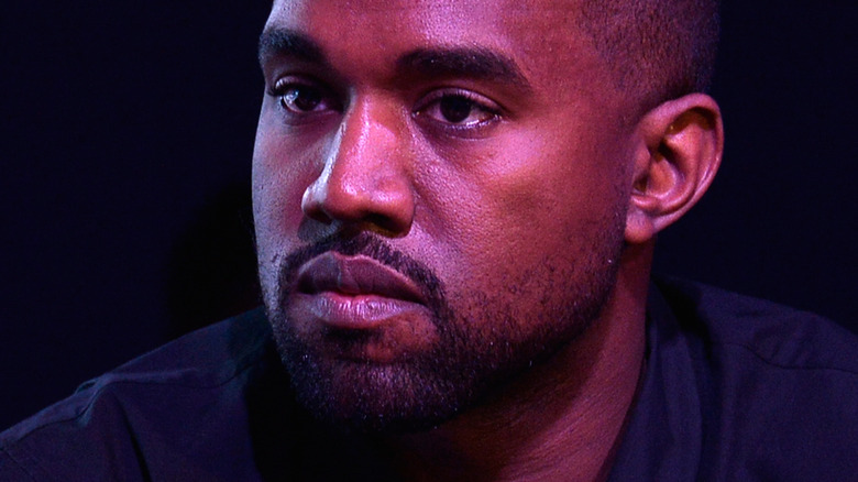 Kanye West frowning