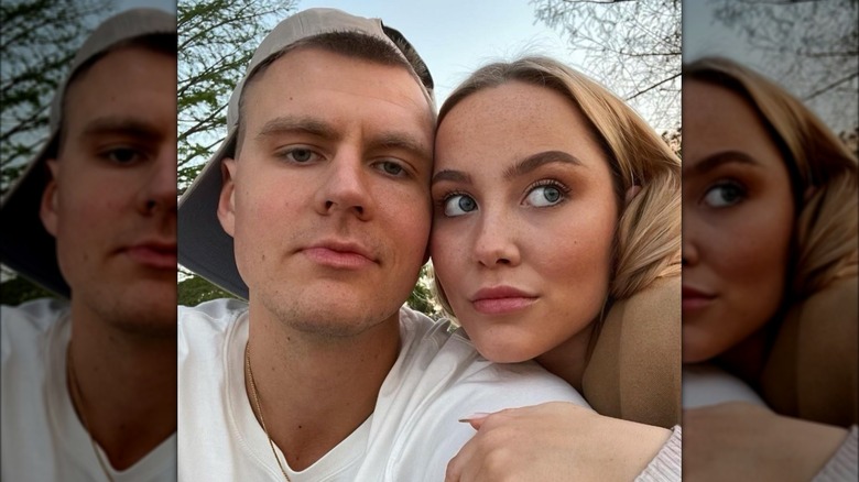 Kristaps Porzingis, Laura Vizla outdoors