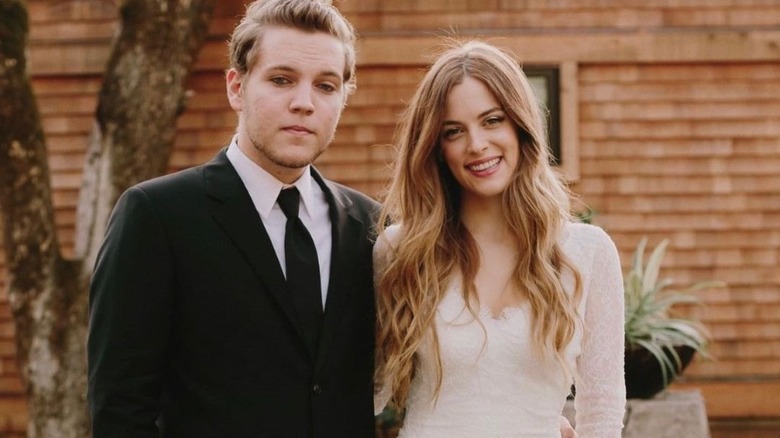 Riley and Benjamin Keough posing together