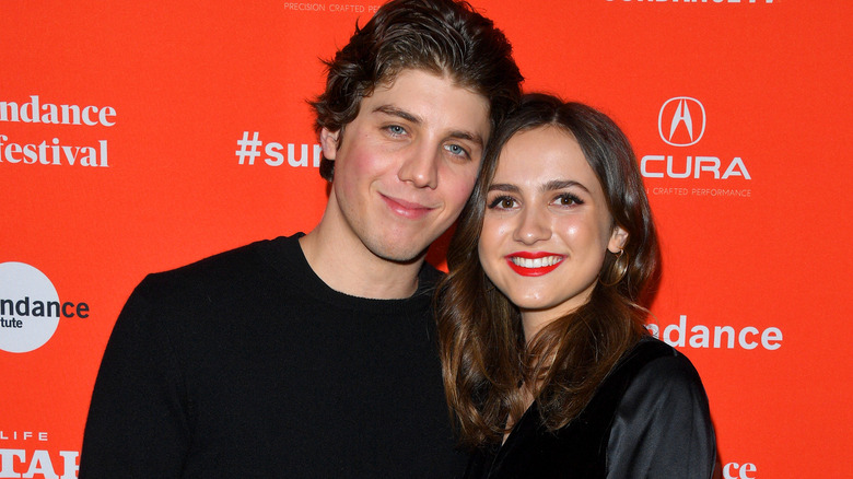 Lukas Gage and Maude Apatow smiling