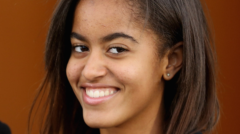 Malia Obama smiling