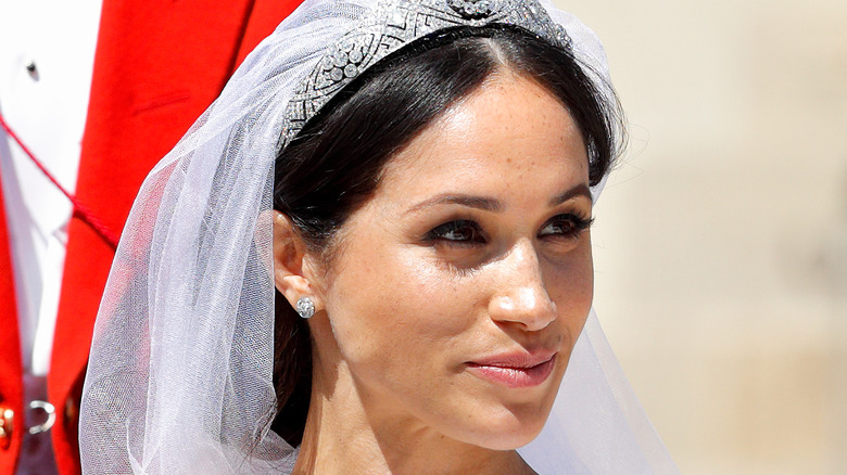 Meghan Markle wearing veil