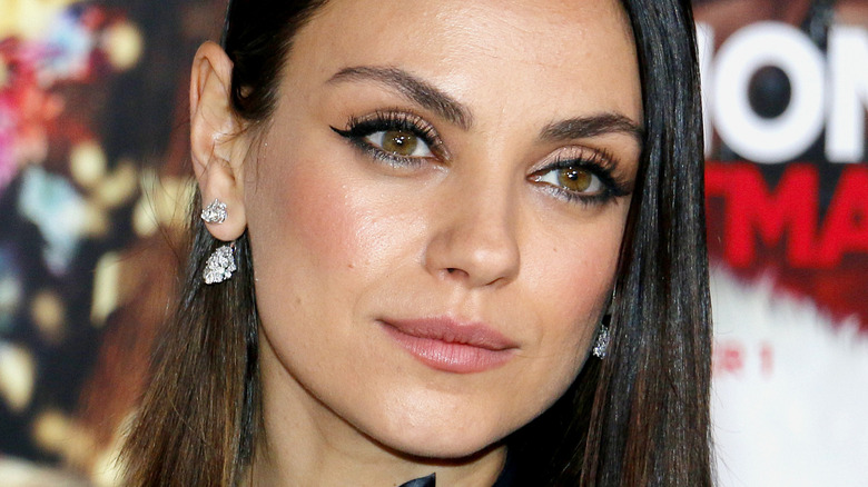 Mila Kunis with straight hair