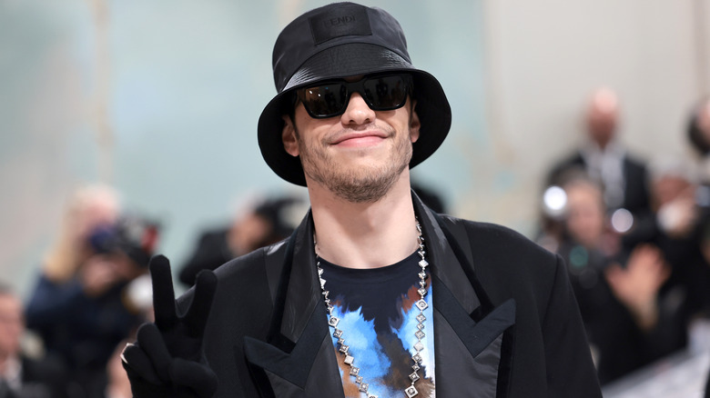 Pete Davidson, smiling