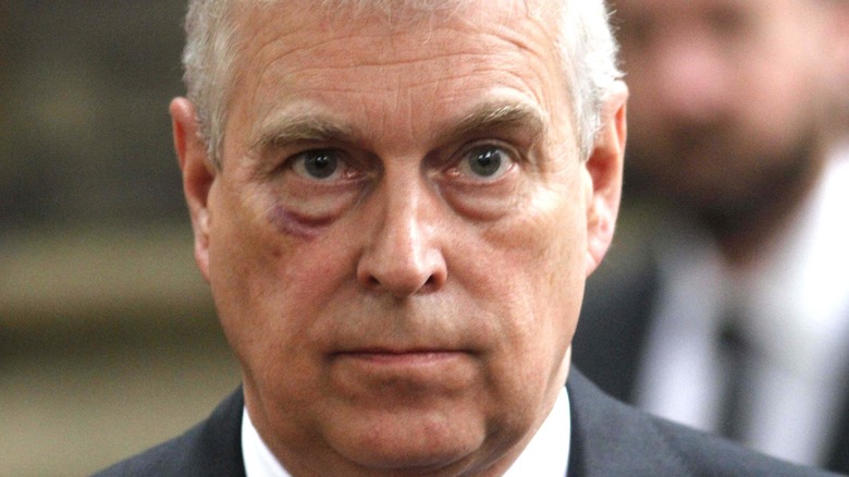 Prince Andrew serious