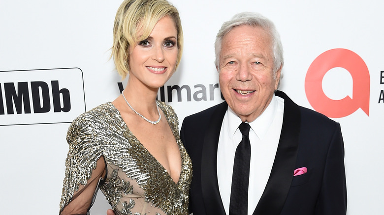 Dana Blumberg and Robert Kraft at an event